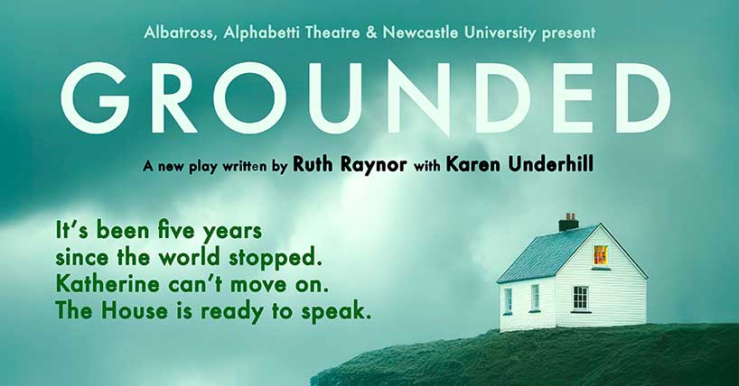 A cropped image of a flyer for Dr Ruth Raynor's play Grounded
