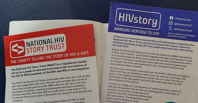 Two booklets related to the HIVstory exhibtion