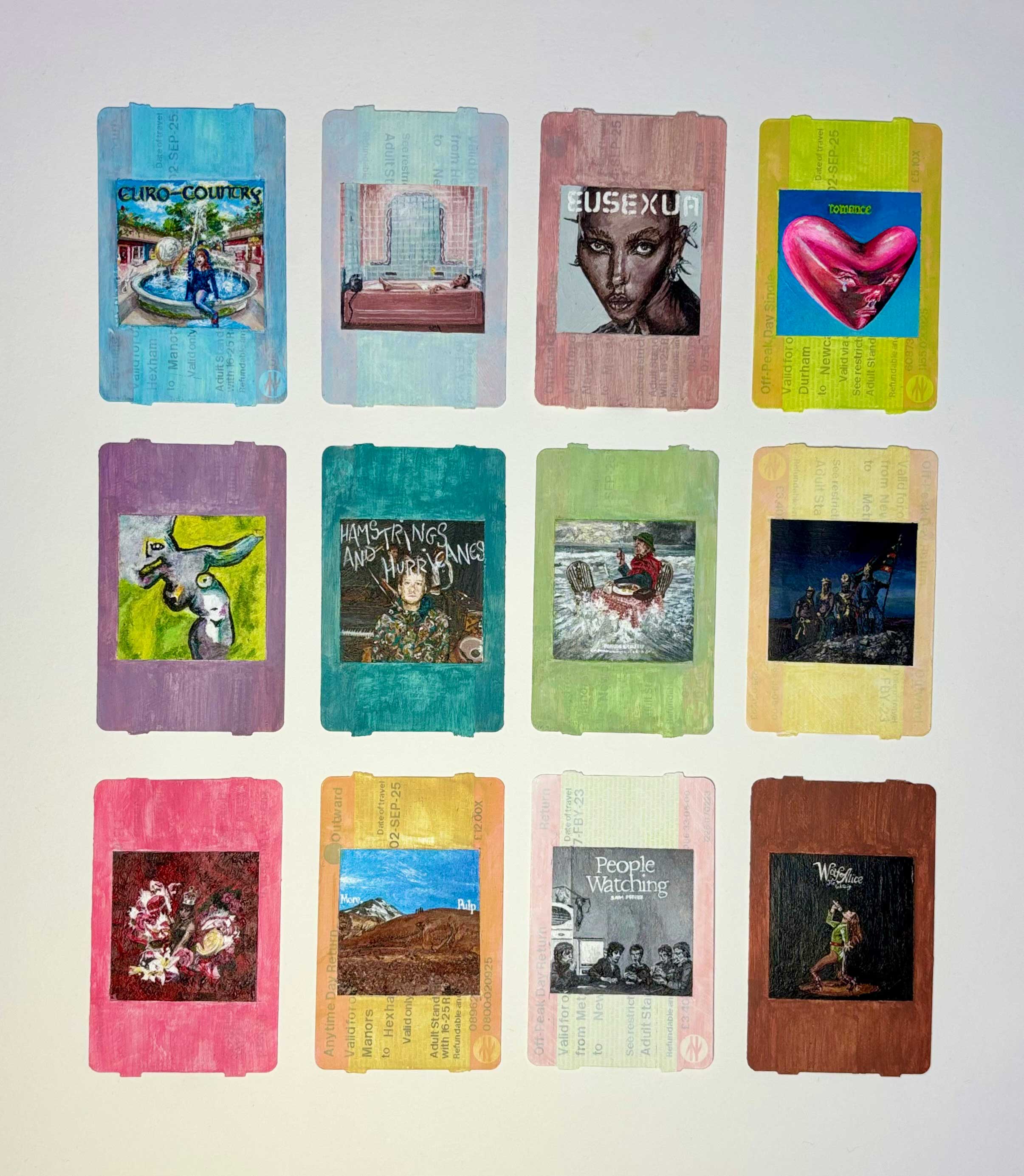 all 12 of Charlotte Brecken's Mercury Prize artworks