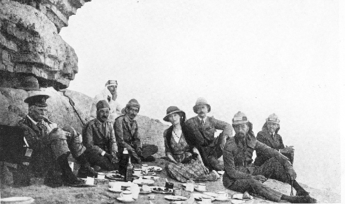 Picnic Party at Ctesiphon - seated party includes Gertrude Bell and King Faisal Picnic Party at Ctesiphon - seated party includes Gertrude Bell and King Faisal