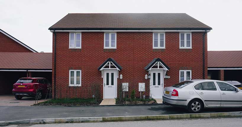 A picture of modern semi detached homes